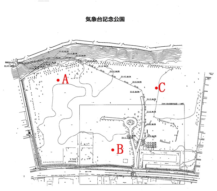 気象台記念公園測定地点