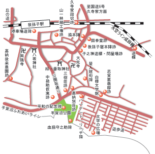 手賀沼公園～若松地区の地図