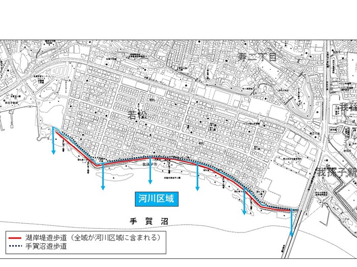 湖岸堤遊歩道図面
