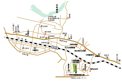 ふるさと散歩ガイド　コース5の地図