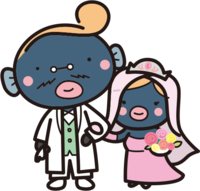 新郎新婦(手賀沼のうなきちさん)