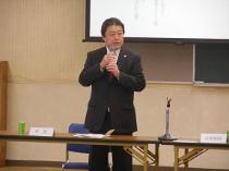 消防団本部役員・分団長会議で挨拶2