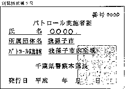 パトロール実施者証