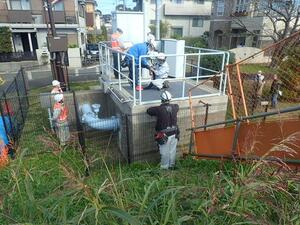 電源ケーブル敷設