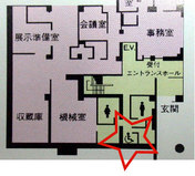 身障者トイレの位置の図
