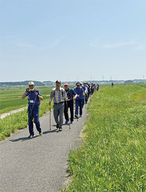ポールウオーキングの様子