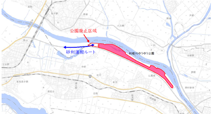 一時廃止箇所図