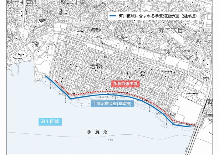湖岸堤遊歩道図面