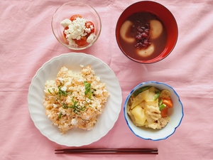 栄養教室メニューの完成イメージ