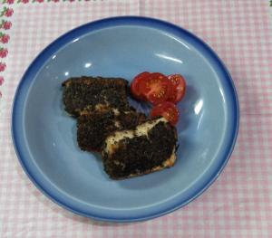 豆腐のごま衣チーズ焼きの写真