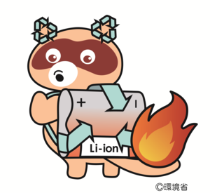 電池を背負ったたぬき