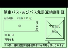 阪東バス・あびバス免許返納割引証