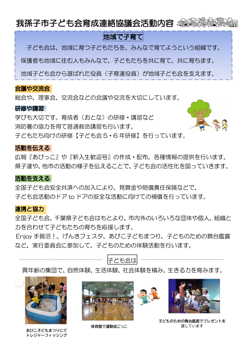 我孫子市子ども会育成連絡協議会の活動紹介の拡大画像