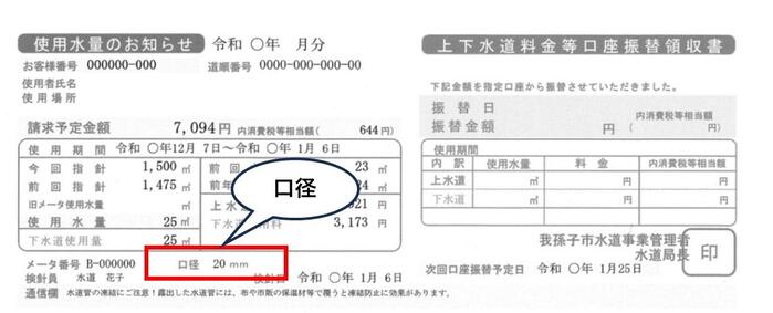 使用水量のお知らせ