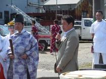 竹内神社例大祭式典で挨拶2
