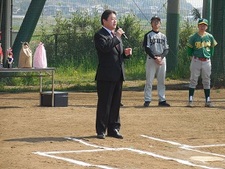 第46回東葛地区理容野球大会開会式で挨拶1