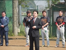 第46回東葛地区理容野球大会開会式で挨拶2